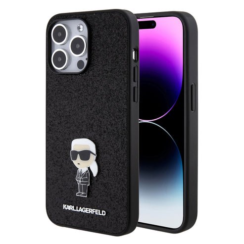Funda Karl Brillos Logo Metálico Para iPhone 14 Pro Max