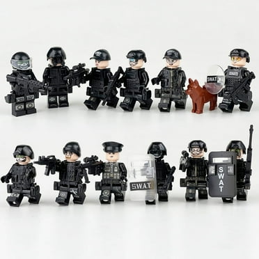 12 PCS SWAT Clone Troopers Set – City Police Minifigures, Action Figure Building Blocks Toys