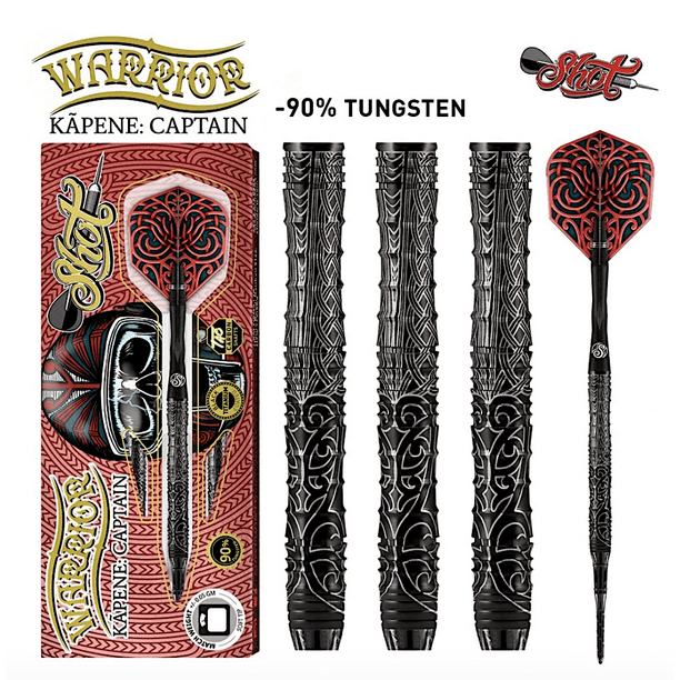 Shot Viking Drakkar Steel Tip Dart Set-90% Tungsten Barrels-23gm - Mack