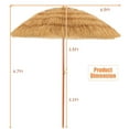thumbnail image 3 of Resenkos 6.5 Feet Portable Thatched Tiki Beach Umbrella with Adjustable Tilt, Patio Offset Umbrella with Easy Tilt Adjustment, Outdoor Hanging Umbrella, Sunshade Umbrella Canopy, 3 of 9