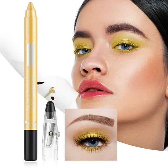 Clearance!DHALL Eyeshadow Stick,Eye Shadow Pen Eyeliner Eye Shadow Stick Eye Shadow Lying Silkworm Pen Pearl Eye Shadow Pen With Sharpener Foam Pen,Eyeshadow Palette