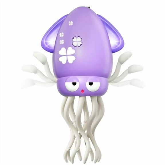 Dancing Squid Baby Toy,Electric Crawling Octopus Tummy Time Toy,Rechargeable Magic Dancing Music Squid Baby Toys for 3 4 5 6 Year Old Kids Boy Girl Birthday Gifts Christmas Stocking Stuffers(Purple)
