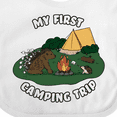 thumbnail image 4 of Inktastic My First Camping Trip-camping Hedgehog Boys or Girls Baby Bib, 4 of 4