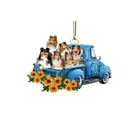 

YUEHAO Hangs Car Dog Sunflower Truck Car Rearview Mirror Pendant Creative Pendant Decoration home decor