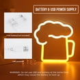 thumbnail image 3 of Letrero de barra iluminado de 1 pieza, decoración de barra de neón LED, decoración de pared de neón, letrero de luz de neón, luz de neón alimentada por USB o batería para decoración de pared de bar, l, 3 of 5