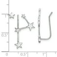 thumbnail image 5 of Primal Silver Sterling Silver Rhodium-plated Constellation 1 Ear Climber and 1 Post Earrings, 5 of 7