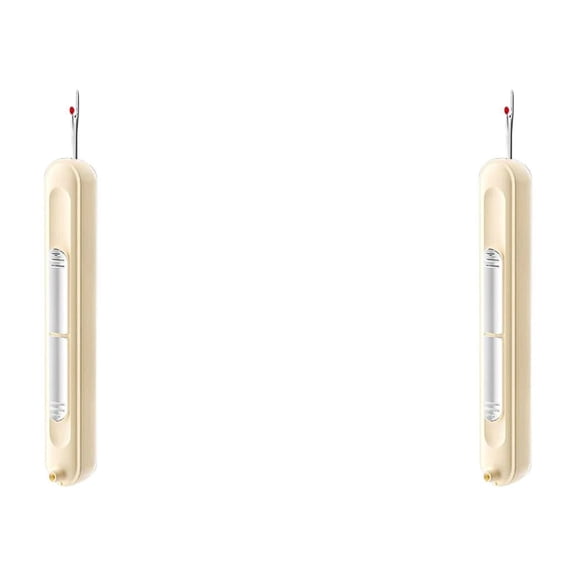 Upgraded 2 in 1 Needle Threader Seam Ripper Tool – Automatic Retractable Plug-in Threading Tool for Hand Sewing, Knitting, Embroidery, Quilting, Cross Stitch Stretchable Thread Remover