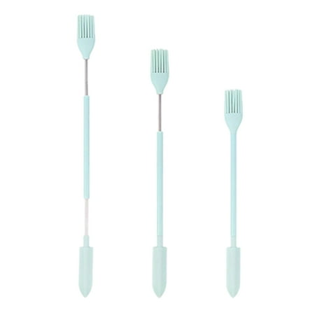 

3Pcs Makeup Mini Spatulas Last Drop Double Sided Small Silicone spatulas Set Lotion Stirrer Kitchen Tiny Spatulas for Face Creams Nail Spatula Brush