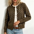 thumbnail image 2 of COMVALUE 2026 Leopard Cardigan Womens Button Up Sweaters Long Sleeve Cheetah Print Cropped Cardigan Jackets (Coffee, 3XL), 2 of 6