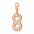 thumbnail image 4 of Finest Gold 14K Rose Gold Diamond Number 8 Pendant, 4 of 4