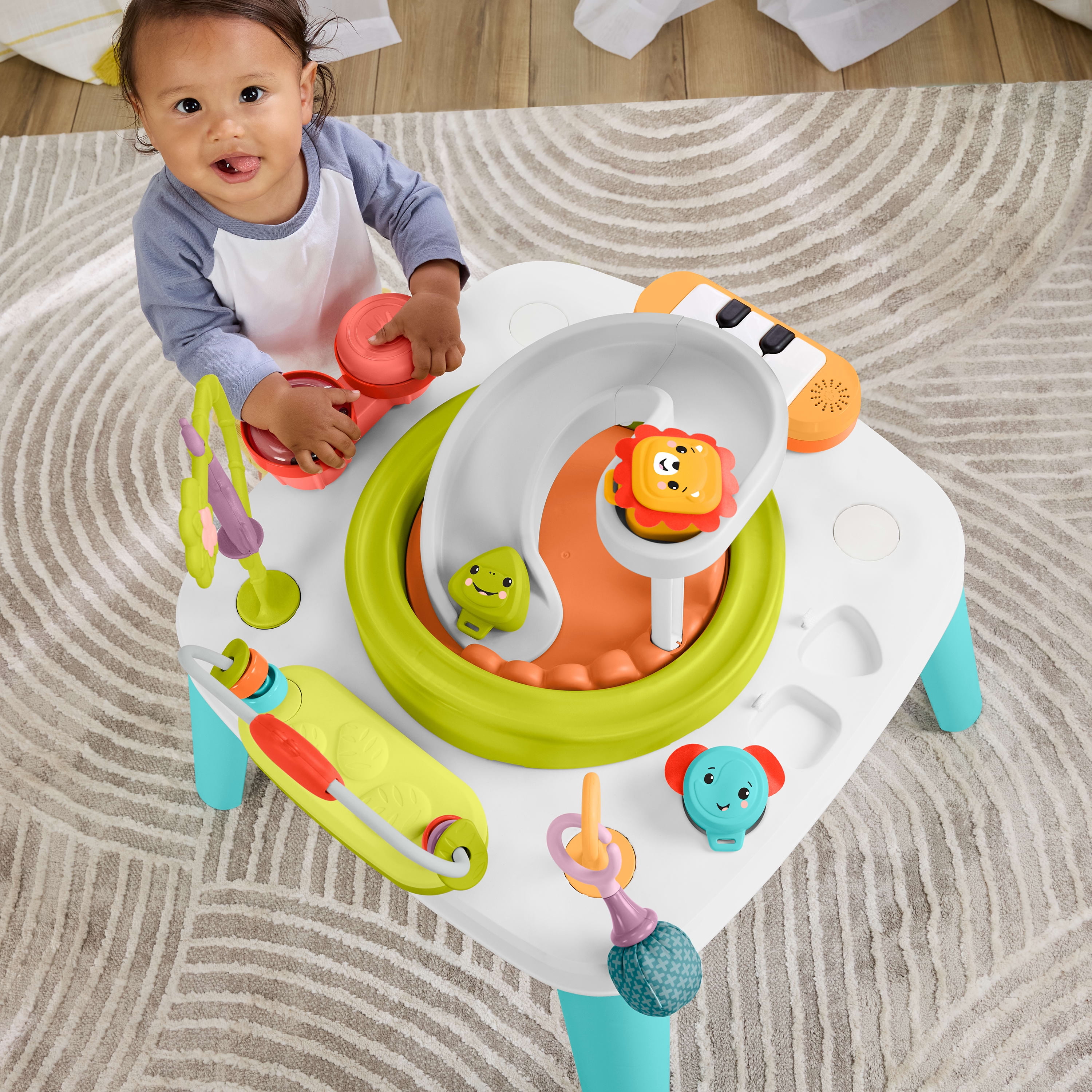 Centre d’activités musicales pour bébés et table de jeu pour tout-petits Singe Violet 2 en 1 Fisher-Price