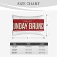 thumbnail image 6 of Bixox Retro Sunday Brunch Printed Pillow Protector,Super Soft Ideal for Home,Guests,Rentals - 16"x24", 6 of 8