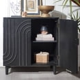 thumbnail image 6 of Modern Wood Storage Cabinet with Decorative Door, 30in Accent Sideboard for Living Room, Bedroom, or Entryway (Black), 6 of 11