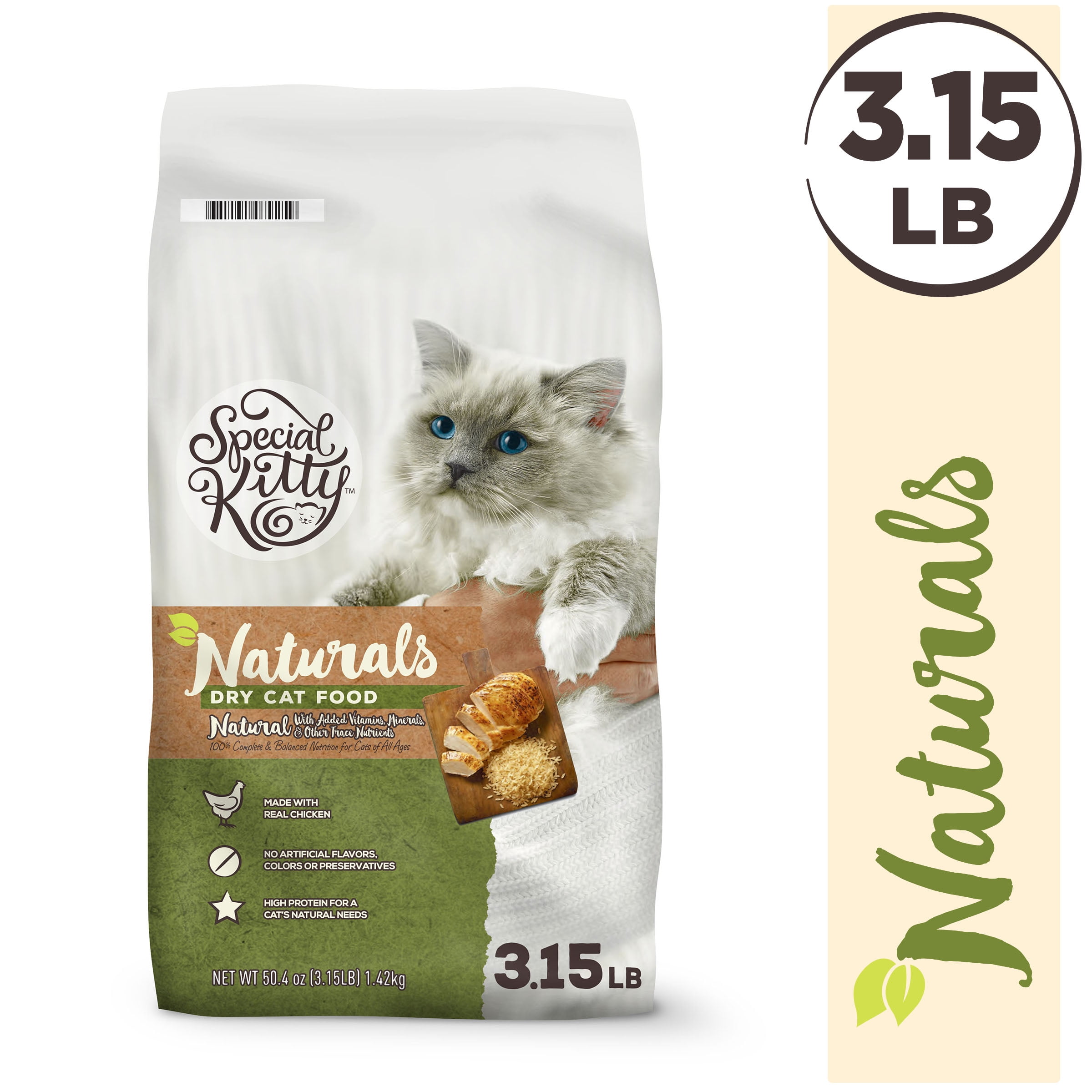 Special Kitty Naturals Dry Cat Food, Chicken, 3.15 lb
