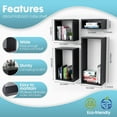 thumbnail image 3 of Kaboon Wall Mount Cube Shelf Set of 4, 59x43x7.87, Model-Cube-Shelf, Black, 3 of 7
