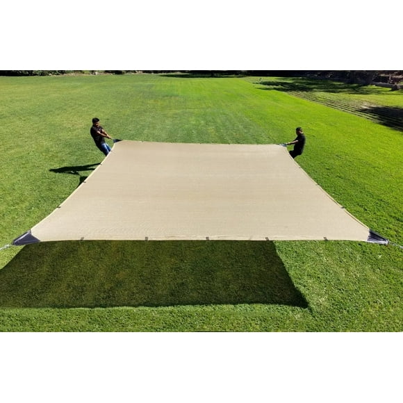 Lona Sombra 4m X 4m Brush lista para instalar reforzado