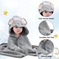 thumbnail image 2 of MGEZCOO Hooded Towels for Kids-Gray Elephant Kids Bath Towels, 2 of 7