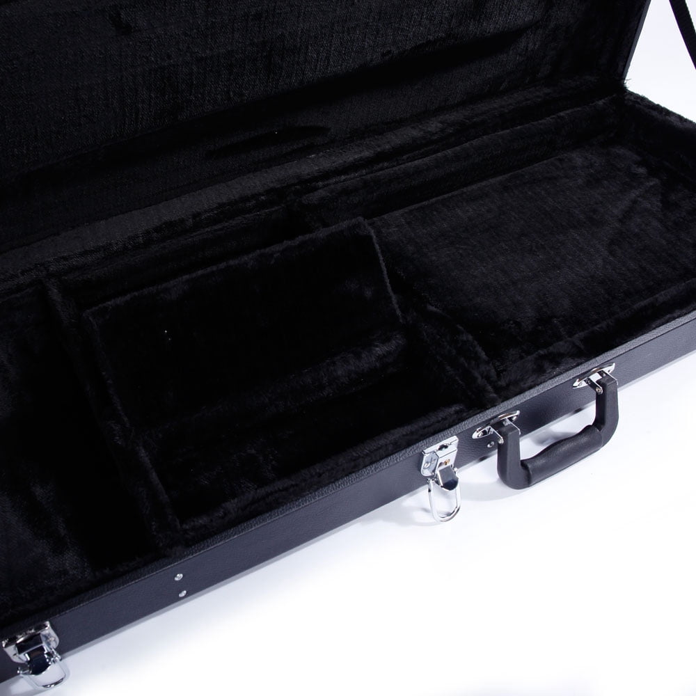 Glarry High Grade Electric Guitar Square Hard Case Flat,Black