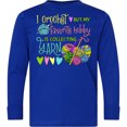 thumbnail image 3 of Inktastic I Crochet, but My Favorite Hobby is Collecting Yarn Long Sleeve Youth T-Shirt, 3 of 5
