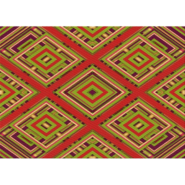 Ahgly Tapis Rectangulaire Lavable en Machine Intérieur Transitionnel Vert Pistache, 2 Pieds x 5 Pieds