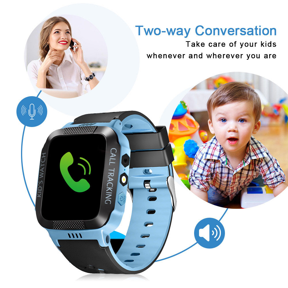 Topchances Kids Smart Watches with Tracker Phone Call for Boys/Girls, Digital Wrist Watch, Sport Smart Watch, Touch Screen Cellphone Camera Anti-Lost SOS Learning Toy for Kids Gift