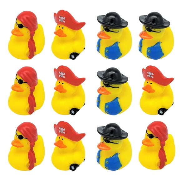 cool Rubber Ducks (2) Standard Size (12 Pack) cute Duck Bath Tub Pool Toys (Pirate Rubber Duckies)