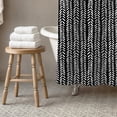 thumbnail image 3 of Creative Products Black Herringbone Pattern 71x74 Shower Curtain, 3 of 7