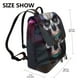 thumbnail image 2 of Disketp Modern Abstract Colorful Skull C Mochila de Cuero para Mujer, Bolso de Espalda Antirrobo con Estilo para Viaje, Trabajo y Uso Diario, 2 of 4