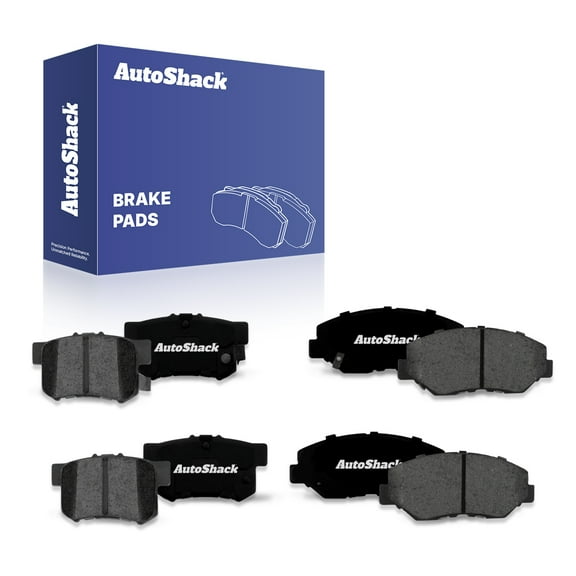 AutoShack Front & Rear Premium Ceramic Brake Pad Set Replacement for 2012-2015 Honda Civic 2003-2007 Honda Accord 2013-2015 Acura ILX 8-PC