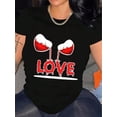 thumbnail image 1 of Camiseta elegante con estampado de amor para el Día de San Valentín para mujer, de algodón, informal, cómoda y para uso diario. Para adultos, hombres, mujeres, adolescentes, jóvenes., 1 of 5