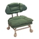 thumbnail image 5 of Clouds Taburete bajo con ruedas para silla, taburete giratorio de 360°, moderno asiento con ruedas, pequeño taburete con ruedas para cambiar zapatos, Verde oscuro, 5 of 8