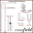 thumbnail image 2 of Casafield  PVC Real Estate Sign Post Flat and Gothic Caps 2 Pk 72" x 36", 2 of 7