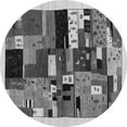 thumbnail image 1 of Ahgly Company Indoor Round Abstract Gray Contemporary Area Rugs, 7' Round, 1 of 1