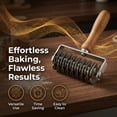 thumbnail image 5 of Pastry Lattice Roller Cutter - Stainless Steel Dough Lattice for Pie Pizza Bread beef wellington Pastry Crust Roller Cutter, 5 of 8