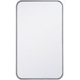 thumbnail image 1 of Elegant Lighting MR801830S 18 x 30 in. Soft Corner Metal Rectangular Mirror, Silver, 1 of 4