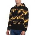 thumbnail image 3 of Kdxio Happy New Year 2025 D Print Mens Casual Hooded Collar Drawstring Hoodies Pullover Sweatshirts Casual Long Sleeve Shirts-3X-Large, 3 of 7