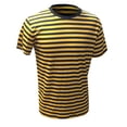 thumbnail image 6 of Men's T Shirts Plus Size Striped Print Short Sleeved Loose Casual Comfortable Outdoor Activities Fashion Mens T-Shirts Yellow M, 6 of 6