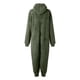 thumbnail image 5 of Gibobby Mono Corto Informal Pijama de manga larga de lana artificial para mujer Casual Color sólido Cremallera Suelto con capucha Mono Pijama Casual Invierno Cálido Rompe Lind(Verdinegro， XL), 5 of 5