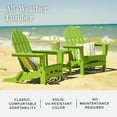 thumbnail image 7 of DuroGreen 5-Pc Folding Adirondack Chair Set, 2 Chairs, 2 Ottomans, and 1 Side Table Made With All-Weather Tangent Lumber, Oversized, High End Patio Furniture, No Maintenance, USA Made, Lime Green, 7 of 7