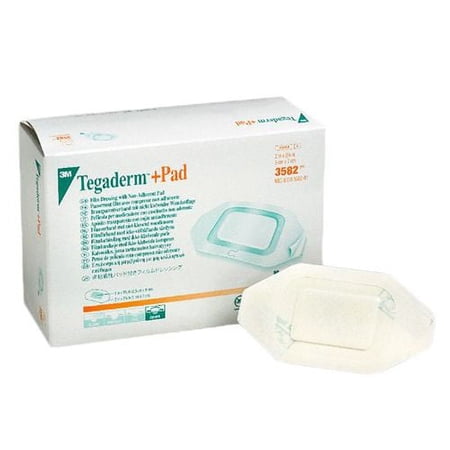 3M Tegaderm Composite Adhesive Dressing 3-1/2 X 4-1/8 Inch Film, 1 X 2-3/8 Inch Pad, Sterile, Box of 25