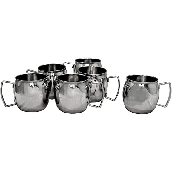 SynSpiritStore Stainless Steel Beer Mugs- Set of 6