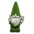 thumbnail image 4 of Large Whimsical Green Thumb Gnome With Shovel Garden Statue In Artificial Moss, 4 of 9