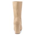 thumbnail image 3 of Unique Bargains Women's Rounded Toe Block Heel Stretch Ankle Boots, 3 of 6