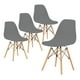 thumbnail image 1 of Set de 4 sillas Comedor tipo Eames Minimalistas Reforzadas Gris LUMO, 1 of 7