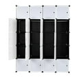 thumbnail image 6 of Ktaxon 20-Cube DIY Closet Cabinets Storage Organizers W/Doors & 4 Hanging Rods for Books, Toys, Towels,Clothes,Black, 6 of 8