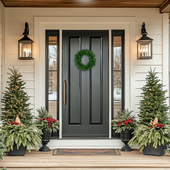 Northlight Small Deluxe Windsor Pine Artificial Christmas Wreath - 16" - Unlit