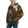 thumbnail image 2 of Picia Western Skull Cowboy for Boys Fashion Full-zip Hoodies & Sweatshirts with Kangaroo Pocket,Zip-up Hooded Sweatshirt for Kid, Moisture Wicking & Breathable-Medium, 2 of 6