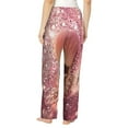 thumbnail image 2 of Bingfone Pajamas for Women,Makeup Brush on Pink Glitter Pajama Pants with Pockets-Small, 2 of 7