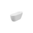 thumbnail image 5 of HomeStock Art Deco Dreams Freestanding Tub, Pure White Acrylic Design with Rounded Lines and Integrated Drain, Comfort Backrest, 60" x 30" x 28", 5 of 10