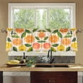 thumbnail image 4 of Yayeee Kitchen Curtains Tier Set of 2 Light Filtering 57"x24" Over Sink Window Panels, Beige Citrus Leaves, 4 of 7